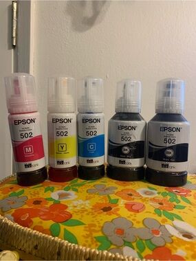 Epson 502 Ink Bottle Set - Magenta, Yellow, Cyan, Black